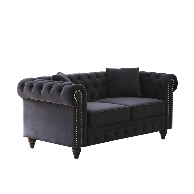 Fadhed Modern Chesterfield Loveseat image number 0