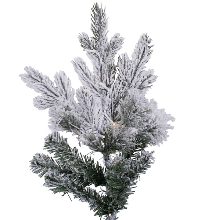 Vickerman Flocked Kiana Pine Christmas Tree, K173476LED, Green, 7.5'