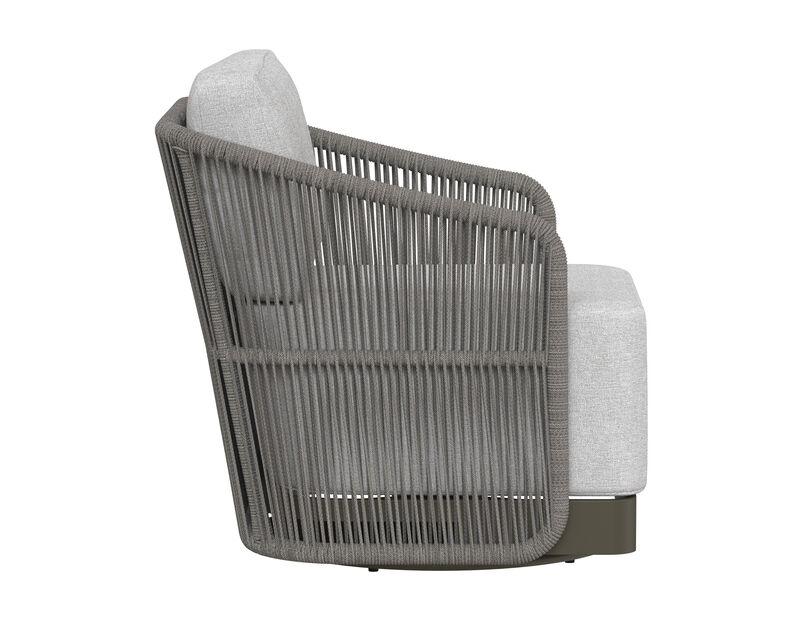 Lyra Warm Grey Gracebay Light Grey Swivel Armchair image number 2
