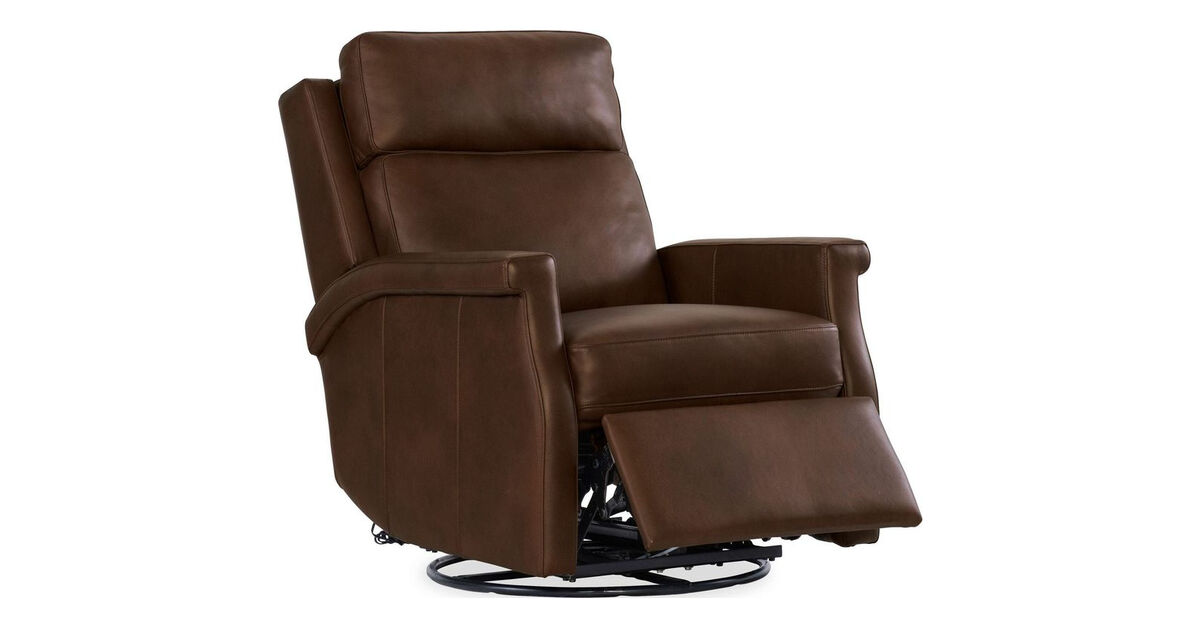 Kaufman Swivel Power Recliner with Pop-Up Headrest