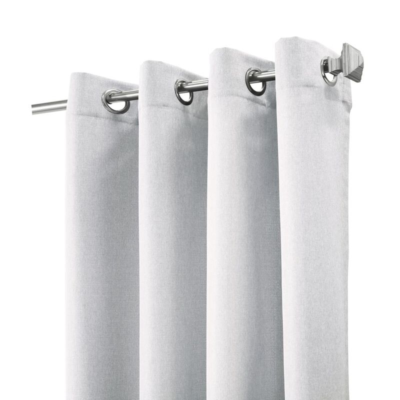 Habitat Margaret Light Filtering Richly Woven Textured Pattern Daytime Privacy Grommet Curtain Panel 52" x 63" White