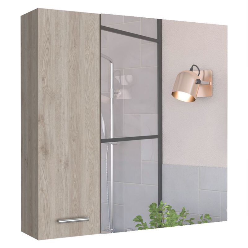 Medicine Cabinet Prague, Bathroom, Light Gray