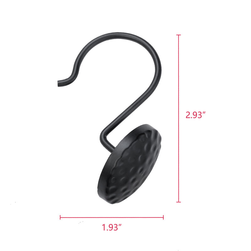 12-Piece Resistant Metal Shower Curtain Hooks image number 8