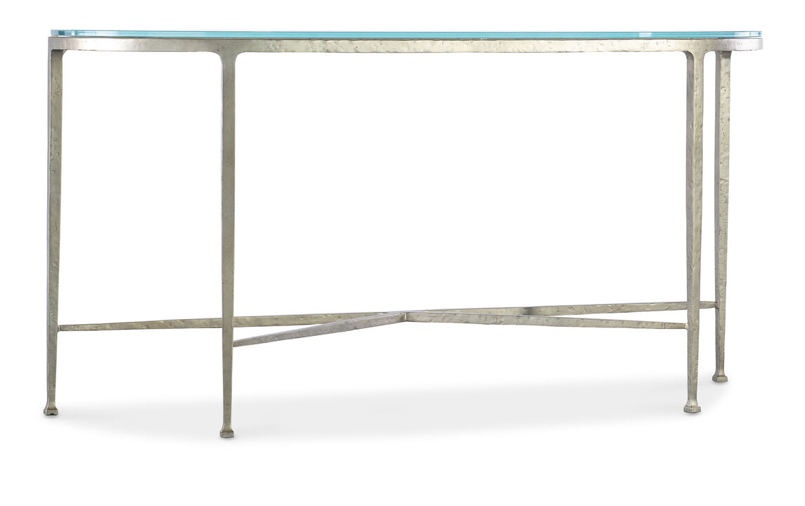 Cora Glass Top Console Table