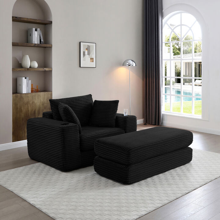 Merax Boneless Chaise Lounge Chair Indoor-Oversized Cloud-Like Cozy Comfy Modular