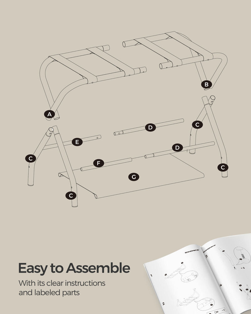 Luggage Rack with Storage Shelf - Practical and Stylish Travel and Storage Solution