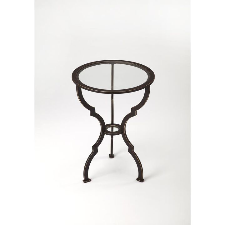 Butler Specialty Yvonne Metal Side Table, Black