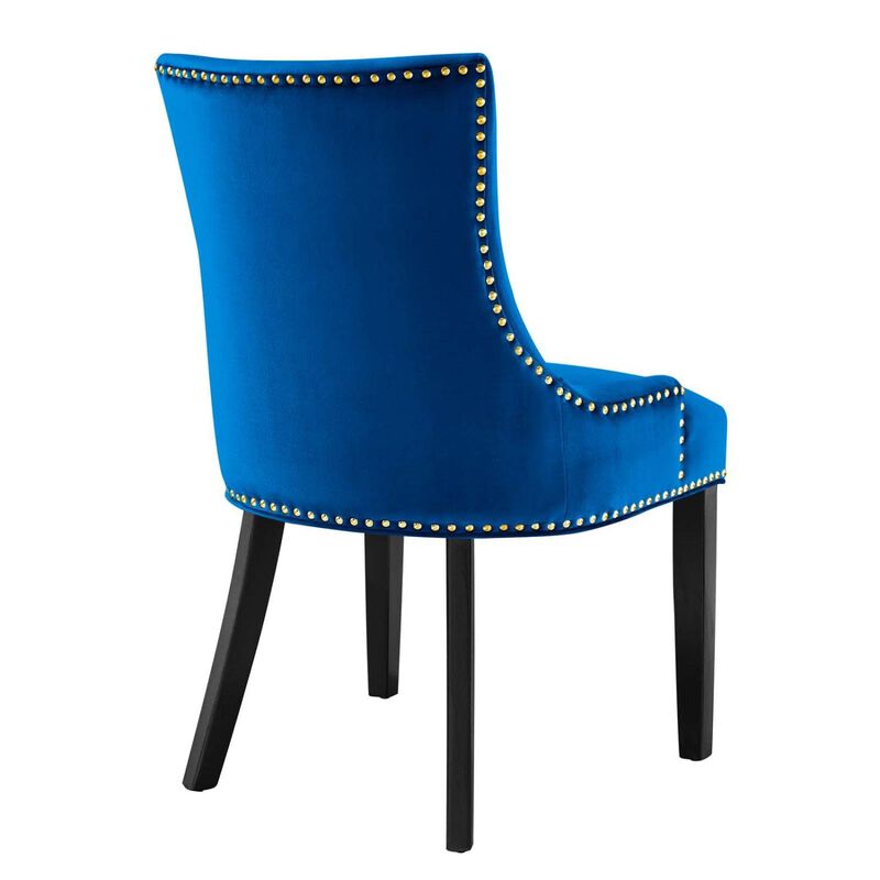 Modway Marquis 20.5" Velvet Dining Side Chairs in Navy/Black (Set of 2) image number 5