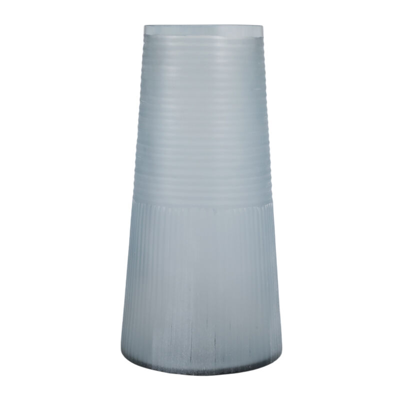 Etched Lines Tapered Vase Blue image number 3