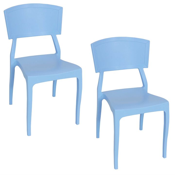 Sunnydaze Elmott Plastic Patio Dining Chair