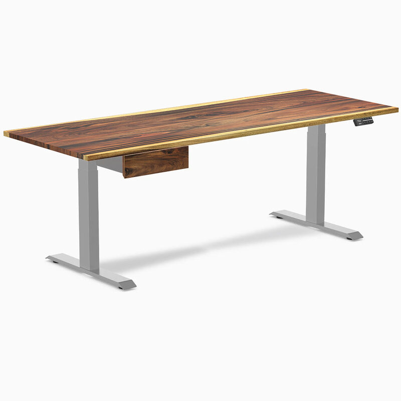 Desky Dual Hardwood Standing Desk With Drawer image number 0