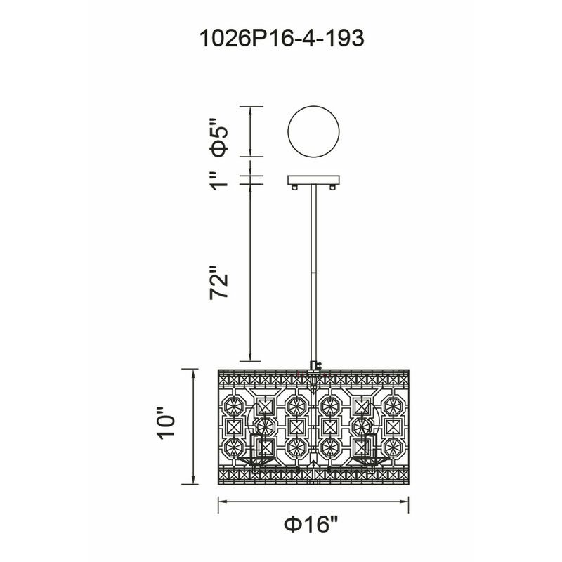 Belinda 4 Light Chandelier With Champagne Finish