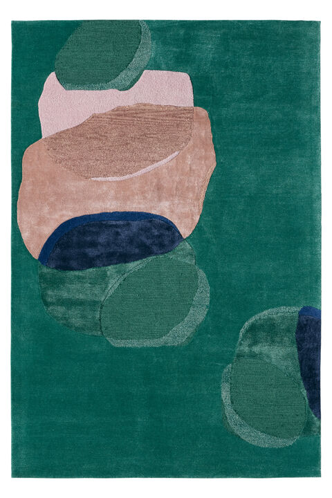 Layered Form Divya Alpine Green 12'X15' Rug