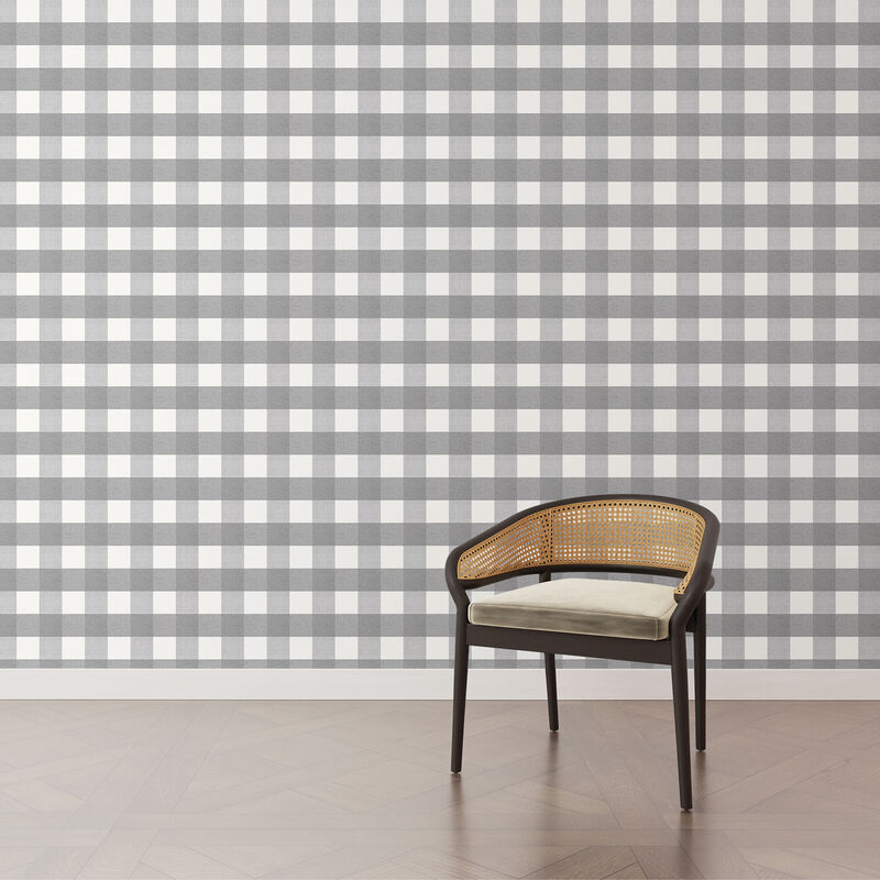 Buffalo Check Grey Peel & Stick Mural image number 1