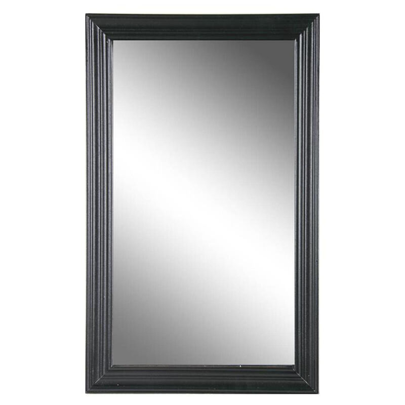 HomeRoots 26" Black Beveled Lines Framed Accent Mirror image number 0