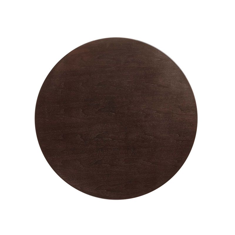 Modway - Lippa 36" Round Wood Grain Dining Table White Cherry Walnut image number 2