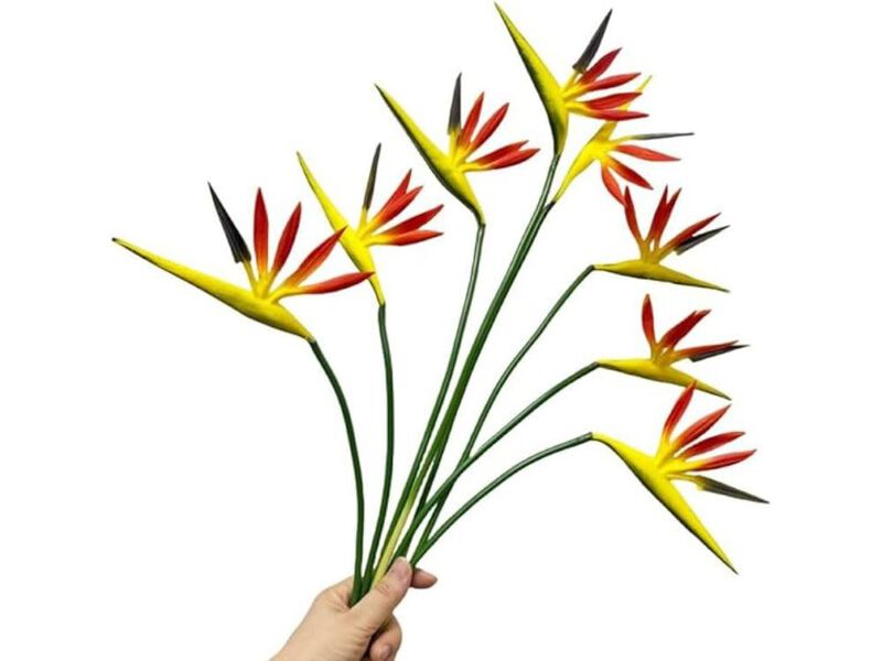 8 Pack Orange Artificial Outdoor Plants Garden Porch Decor image number 0