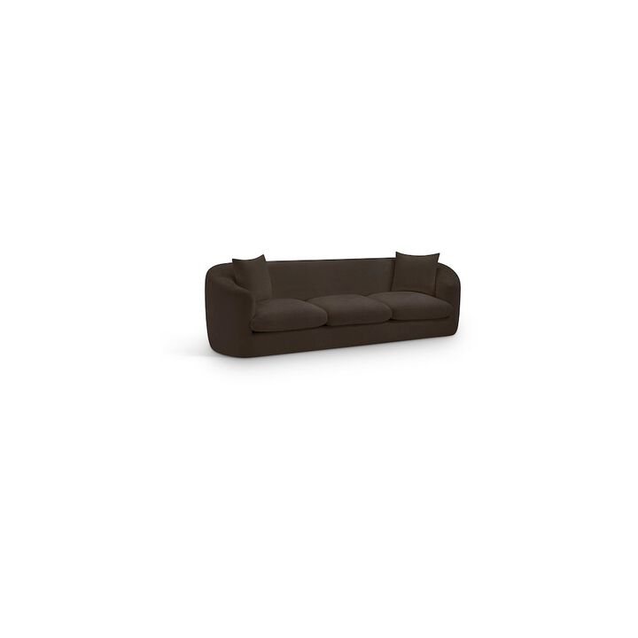 Meridian Furniture Penelope Brown Chenille Fabric Sofa