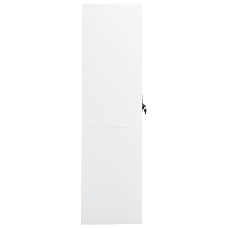 Wardrobe White Steel Large Wardrobe Rectangular Modern