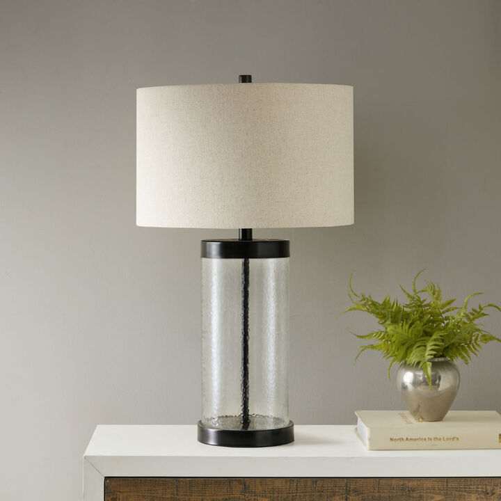 Streamdale Macon Glass Cylinder Table Lamp