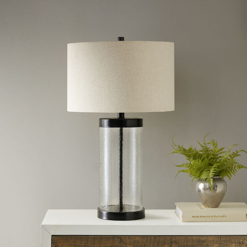Streamdale Macon Glass Cylinder Table Lamp
