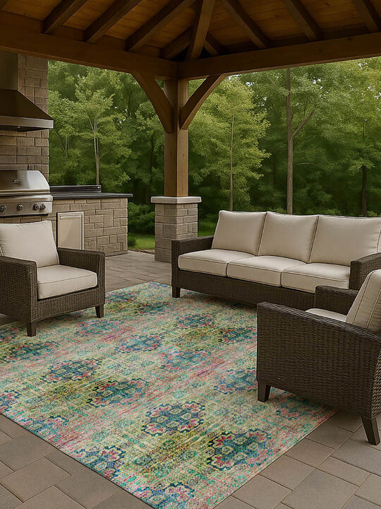 Trevi TV16 Green 8' x 10' Rug