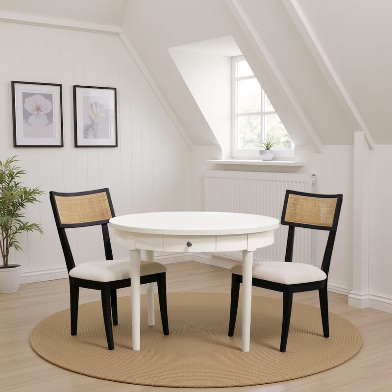 Alpine Furniture Avery Round Dining Table, Coconut Milk image number 1