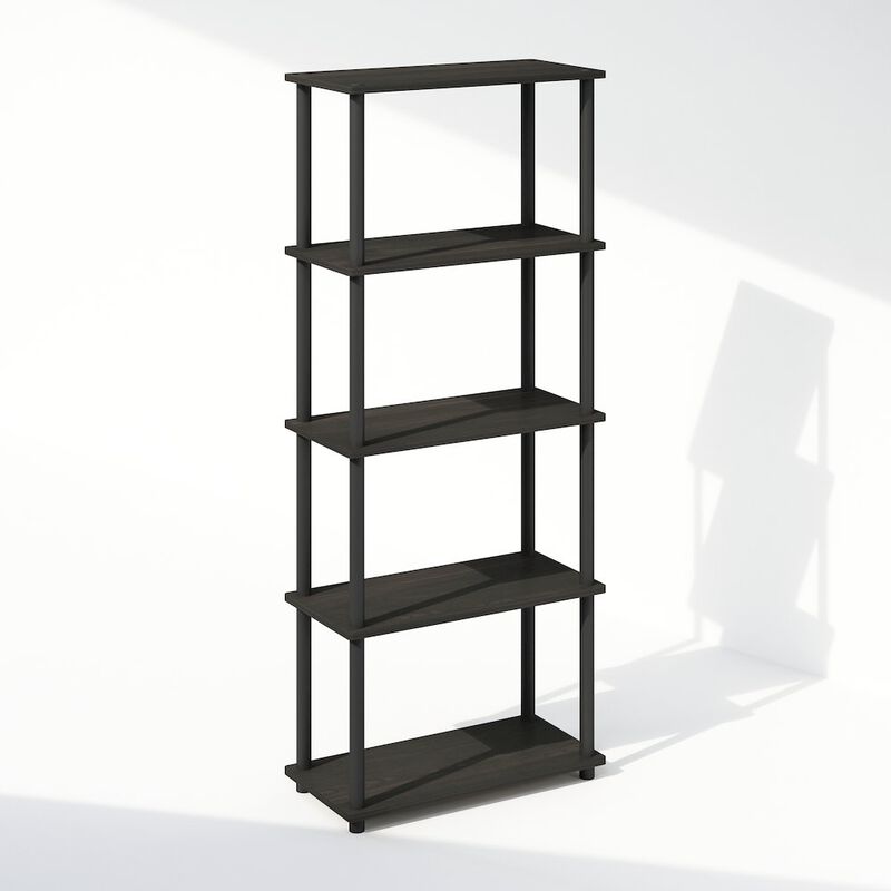 Turn-N-Tube 5-Tier Multipurpose Compact Display Rack, Shelving Unit, Bookcase