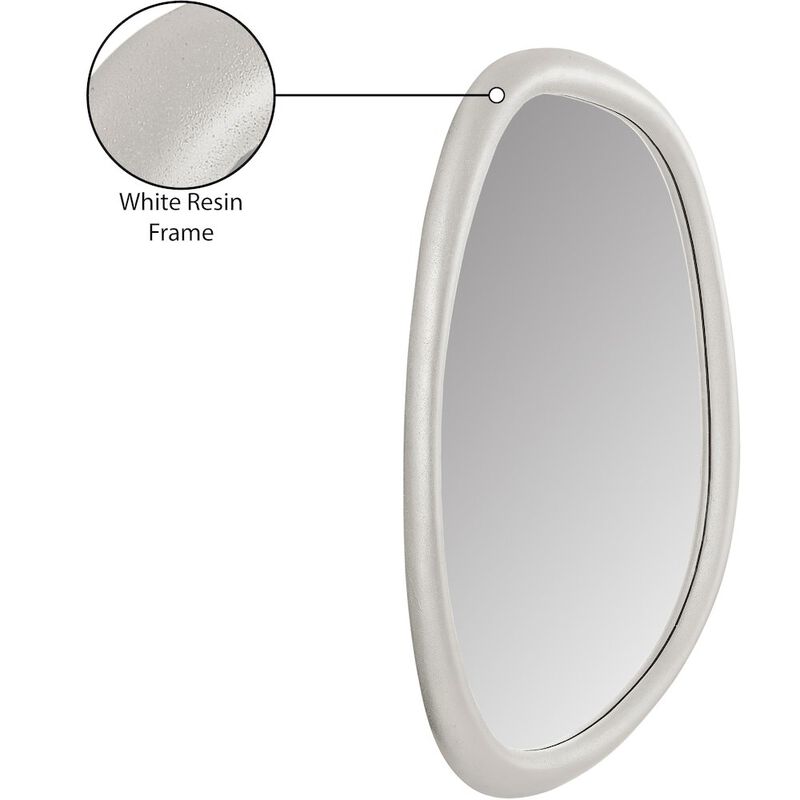 Meridian Furniture Holland White Polyresin Mirror