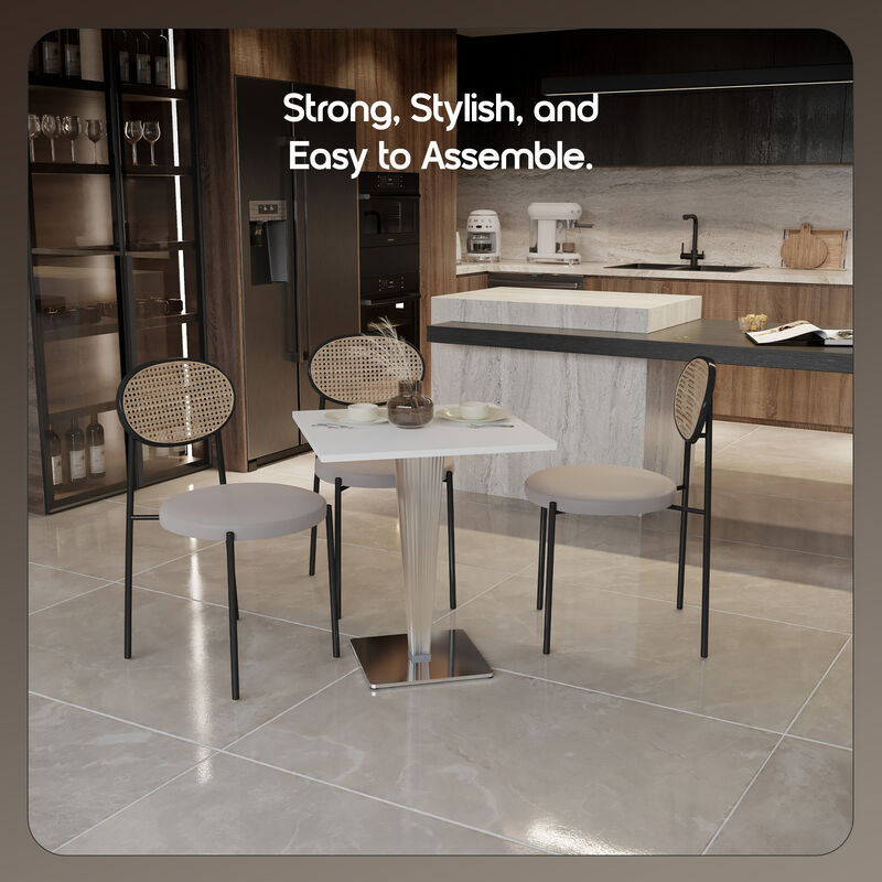 LeisureMod Modern Glen MDF Dining Table