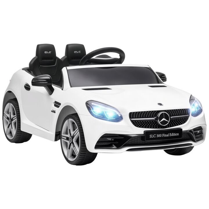 BreeBe Mercedes SLC 300 Licensed Kids Electric Car with Remote Control, 12V Battery Powered Kids Ride on Car with Music, Lights