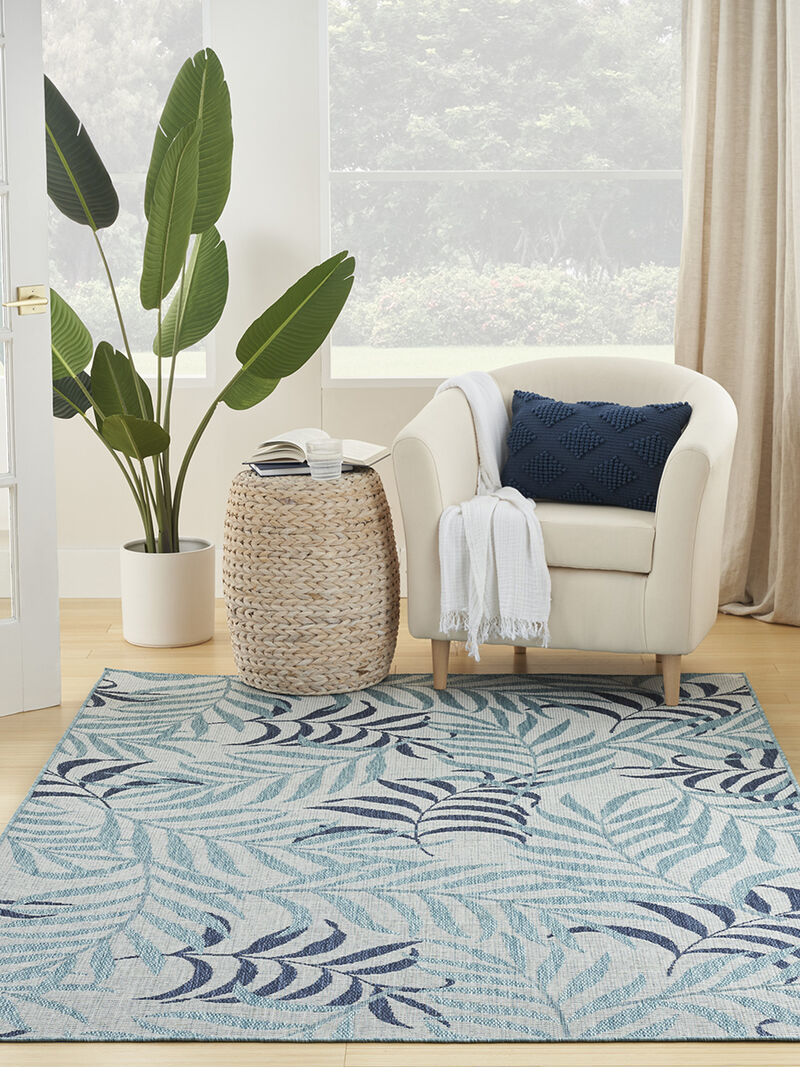 Garden Oasis GOA01 Blue 4' x 6' Rug