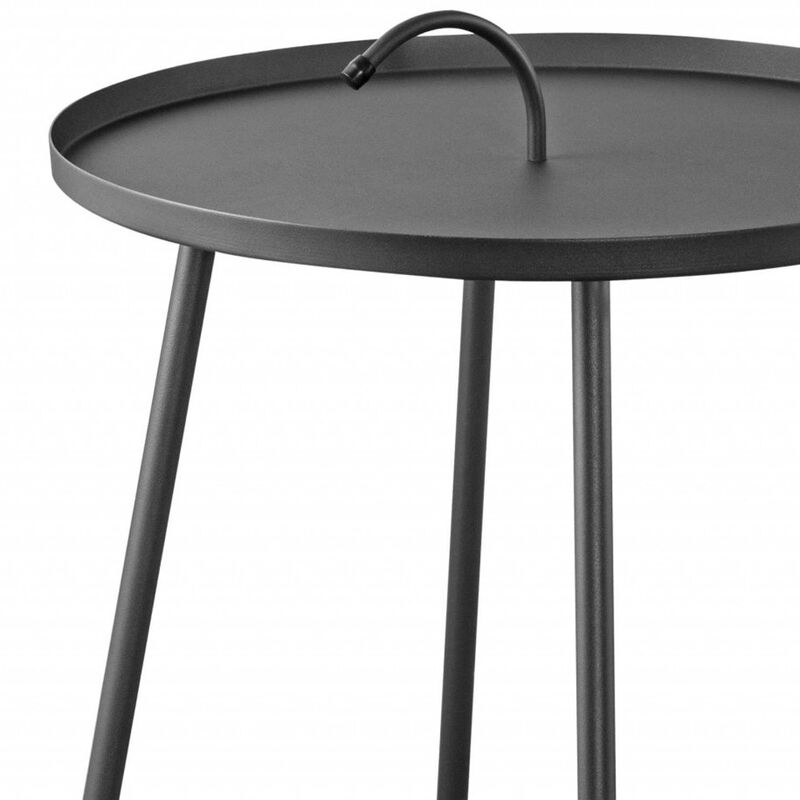 Elegant Round Stainless Steel End Table &ndash; Timeless Modern Look
