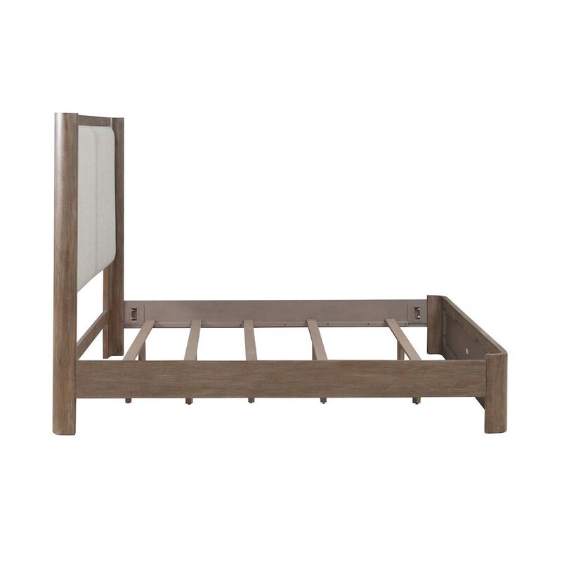 Liberty Furniture South Bend Queen Upholstered Shelter Bed Contemporary  - Burnished Clay image number 3