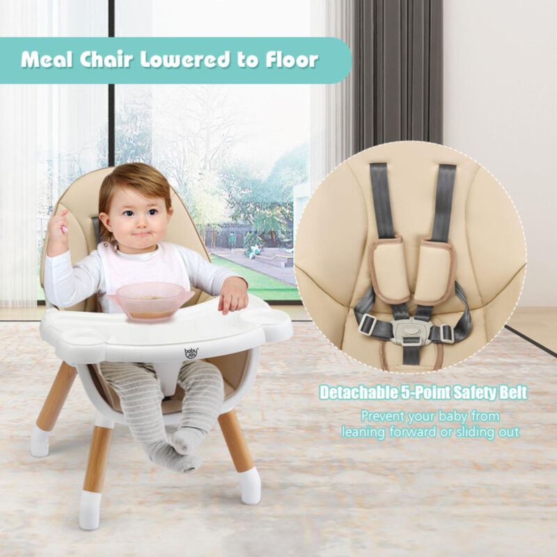 Hivvago 5-in-1 Baby Wooden Convertible High Chair image number 5
