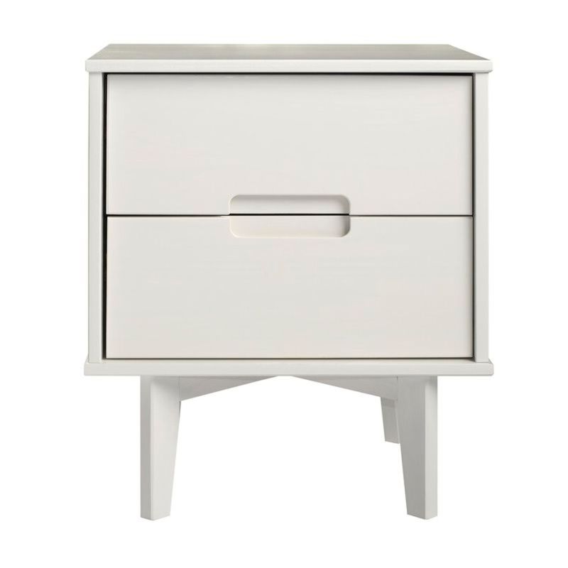 Hivvago Farmhouse 2 Drawer Solid Wood Nightstand