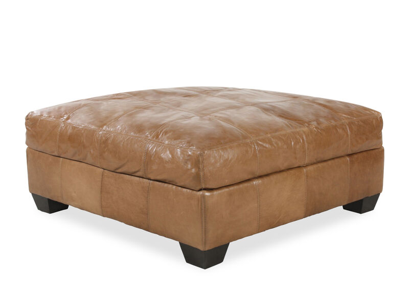 Riley Leather Ottoman image number 5