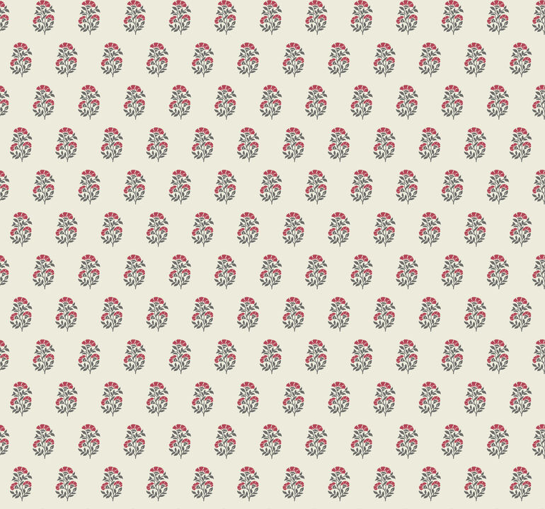 Sylvie Ruby Floral Wallpaper