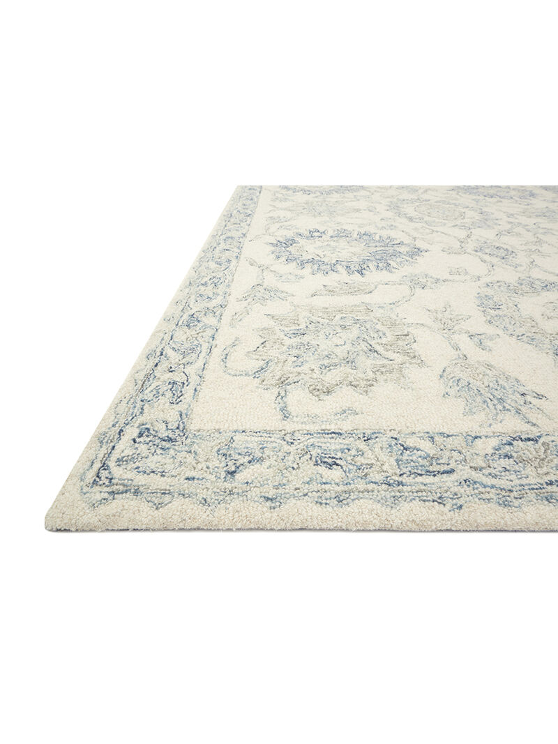 Norabel NOR04 Ivory/Blue 5' x 7'6" Rug