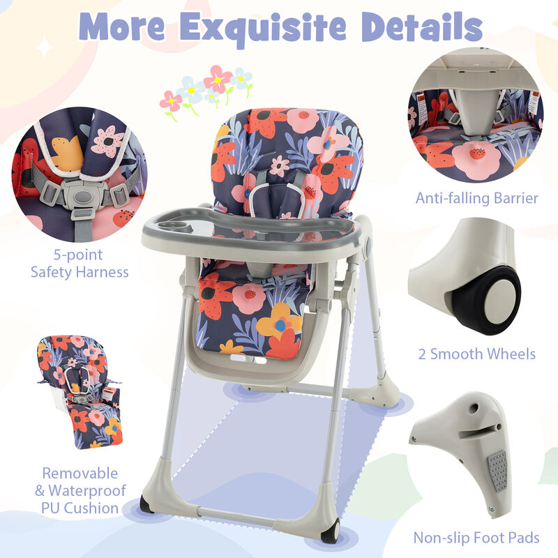 3-In-1 Convertible Baby High Chair for Baby and Toddler