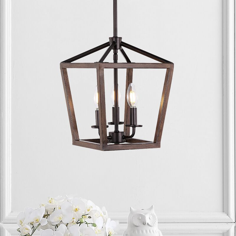 Oria Iron Farmhouse Industrial Lantern LED Pendant
