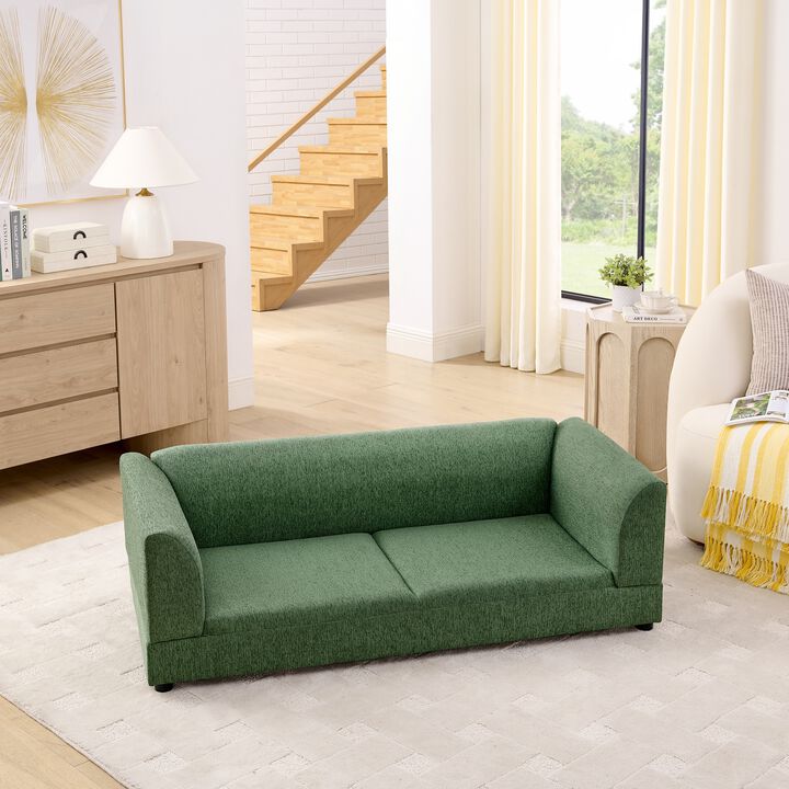 Dog Sofa for Medium Large Dog, Rectangular Design with Backrest, Armrests, Soft Cushion