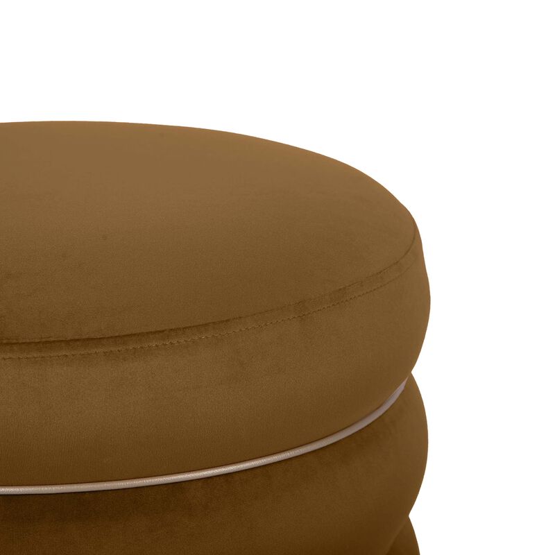 Tov Furniture Lakka Green Ottoman (Chocolate) image number 4