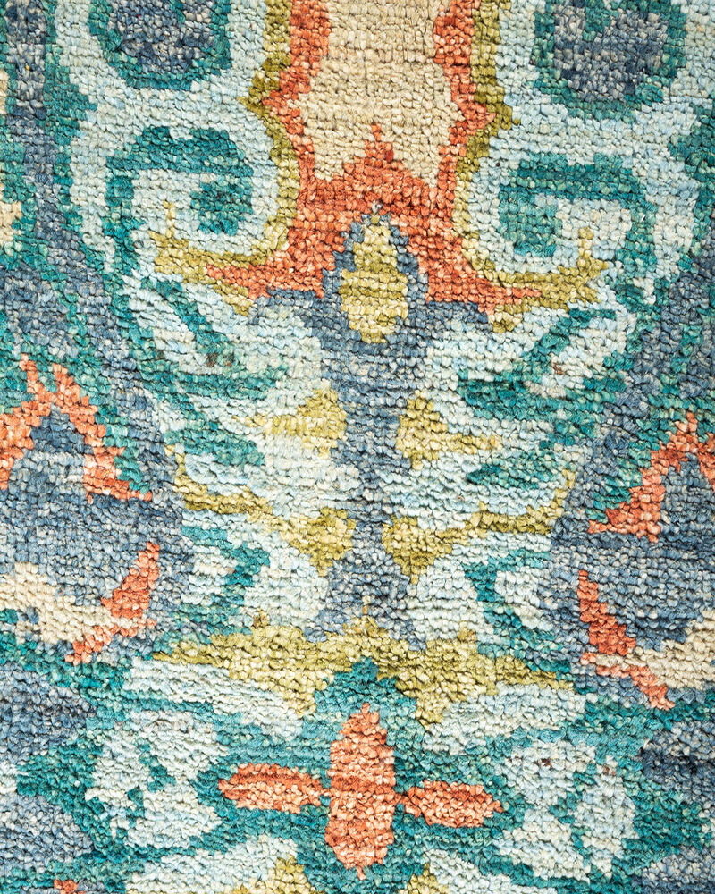 Modern, One-of-a-Kind Hand-Knotted Area Rug  - Light Blue, 5' 10" x 9' 1" image number 3