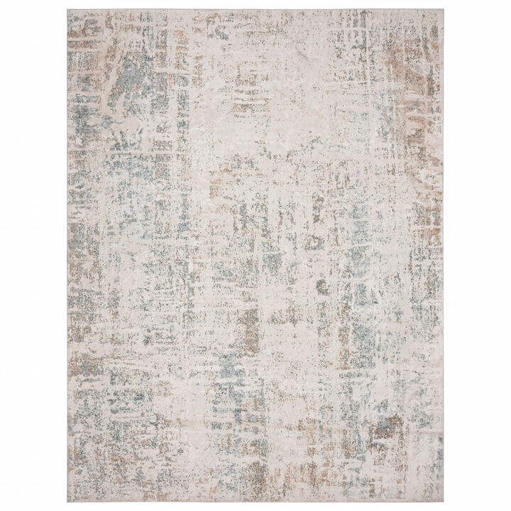 HomeRoots Abstract Distressed Stain Resistant Area Rug