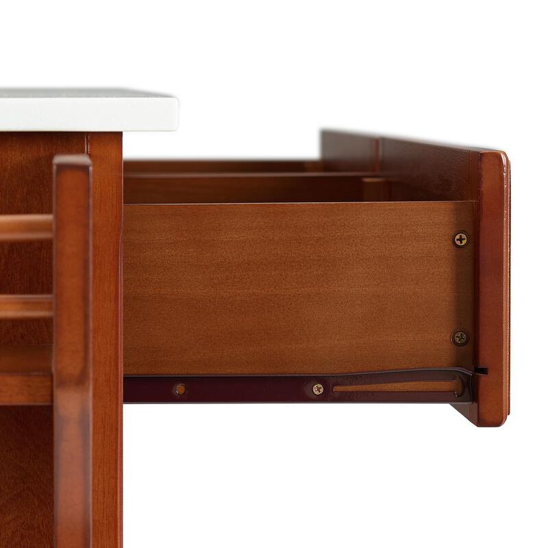 Crosley Furniture Full Size Stone Top Kitchen Cart