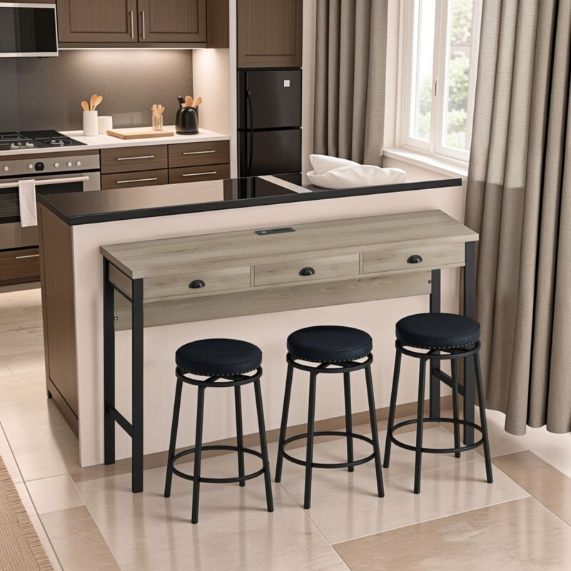 Furkel Industrial Bistro Set image number 2