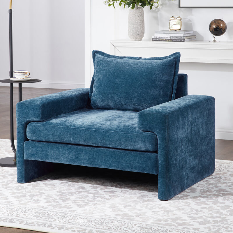 Merax Oversized Chenille Upholstered Accent Chair