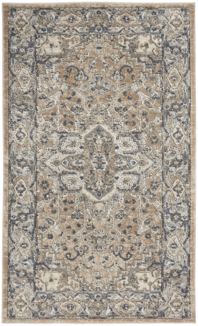 Quarry QUA05 Beige/Gray 3' x 5' Rug