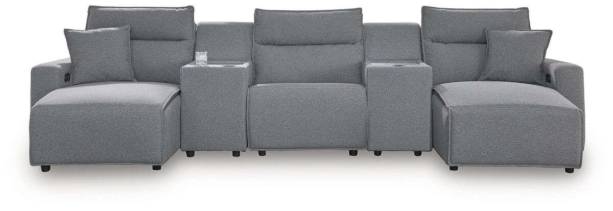 ModMax II 5-Piece Power Reclining Sectional with Chaise and Console
